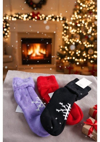 ; Pamuklu Polar Çorap;36-40; Asorti 3'lü Set fırsatları