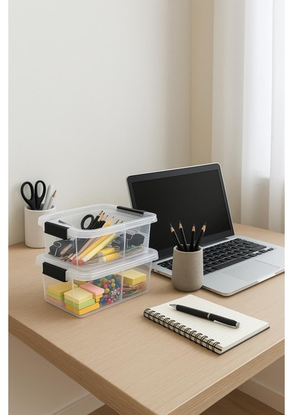 2’li Şeffaf Saklama Kutusu & Düzenleme Kutusu 6,25 Lt modelleri