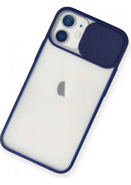 Ieg iPhone 11 Kılıf Palm Buzlu Kamera Sürgülü Silikon - Lacivert modelleri