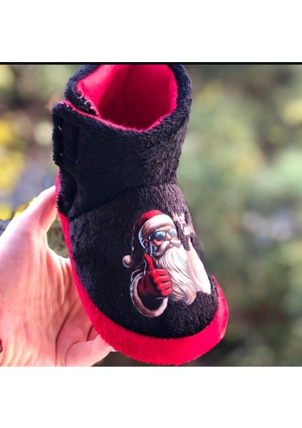 Çocuk Panduf Yeni Yıl Figürlü Cırt Cırtlı Unisex Çocuk Noel Panduf modelleri