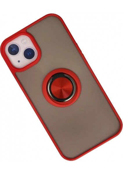 Ieg iPhone 15 Kılıf Montreal Yüzüklü Silikon Kapak - Kırmızı fiyatları