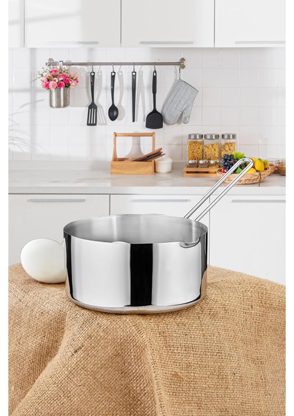 16 cm Büyük Boy Lüx Paslanmaz Çelik Sütlük & Sosluk & Kaçerola fiyatları