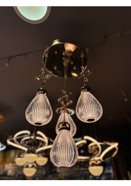 3 Işıklı Kumandalı LED Avize Dimmerli