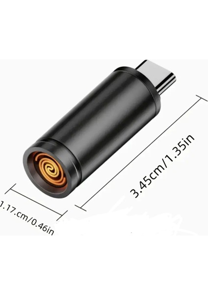 Type-C Çakmak, Araç ve Akıllı Telefon Çakmak, Siyah, Gümüş, Beyaz Altın Renk