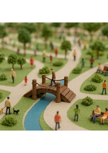 1 Adet Köprü - Park, Bahçe ve Projelerde Kullanılabilir - 1/50 Ölçekli 1:50 - Figür, Maket, Minyatür fırsatları