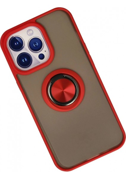 Ieg iPhone 15 Pro Kılıf Montreal Yüzüklü Silikon Kapak - Kırmızı fiyatları