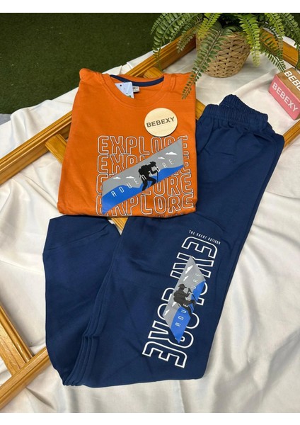 Adventure Yazılı Erkek Pijama Takımı