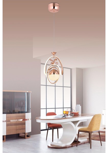 3 Işıklı Kumandalı LED Avize Dimmerli