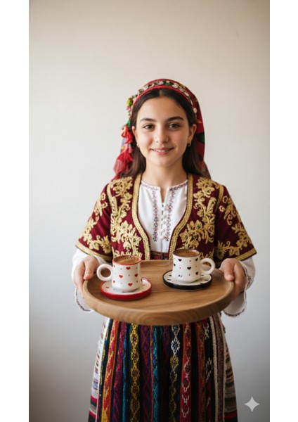 2’li Takım Siyah Kırmızı Kalpli El Yapımı Kazan Seramik Kahve Fincanı, Kahve Fincanı, Hand Made fiyatları