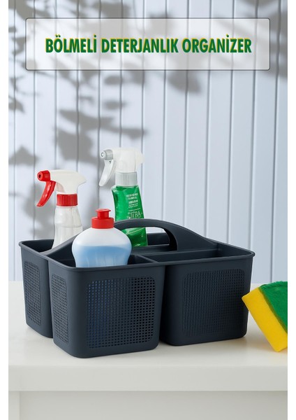 Bölmeli Deterjanlık Organizer Füme