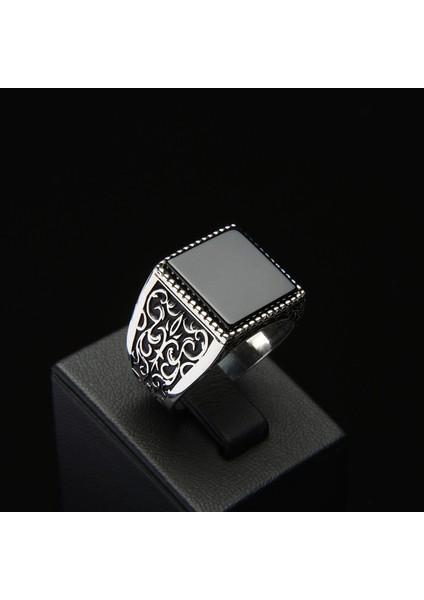 736 Siyah Zirkon Gümüş Yüzük fiyatları