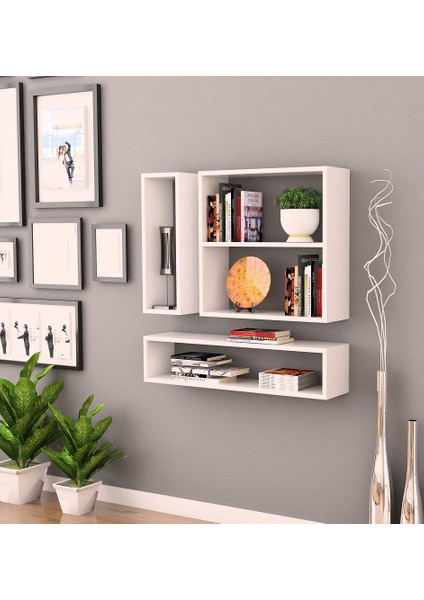 Duvar Rafi Alberto Beyaz