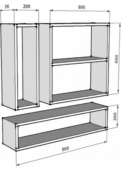 Duvar Rafi Alberto Beyaz fiyatları