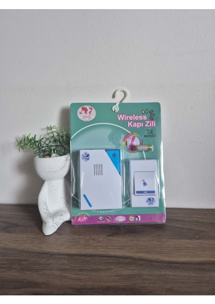 Wireless Kapı Zili | Kablosuz ve Pilli | 32 Melodili