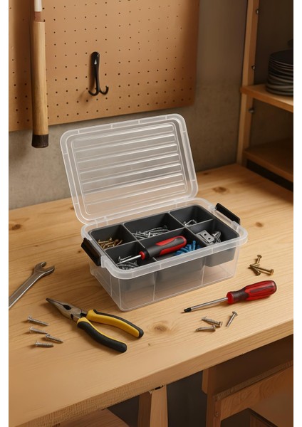 10,5 L Şeffaf Saklama Kutusu & Organizer Düzenleme Kutusu modelleri