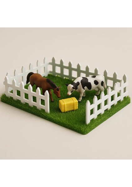 10 Adet Boyanabilir Bahçe Çiti - 1/50 Ölçekli 1:50 1.5 cm - Figür, Maket, Minyatür modelleri