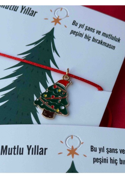 Yılbaşı Temalı Makrome Bileklik Yılbaşı Ağacı fiyatları