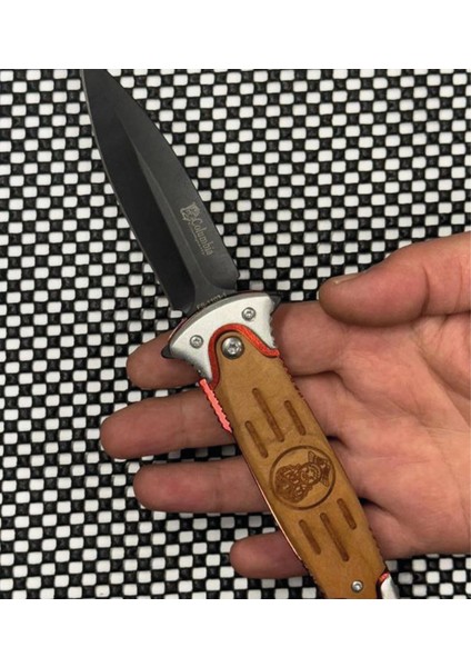 Kişiye Özel Isimli Columbia Imza Baskılı Kurtarma Çakısı Police FS-1102-2 20.5 cm Paslanmaz Kamp Cep Av Bıçağı modelleri