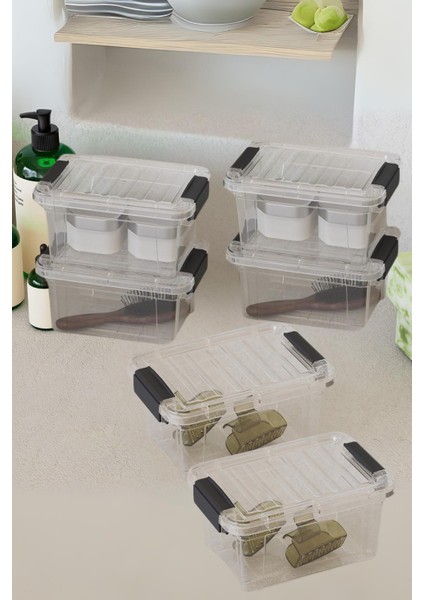 6’lı Şeffaf Saklama Kutusu & Düzenleme Kutusu 1 Lt fırsatları