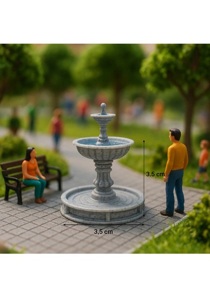Park, Bahçe Havuzu - 1/50 Ölçekli 1:50 3,5 cm - Figür, Maket, Minyatür modelleri
