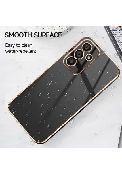 Samsung Galaxy S25 Fe Kılıf Kamera Korumalı Parlak Gold Altın Işlemeli Kenarlı Yumuşak Silikon Kapak modelleri