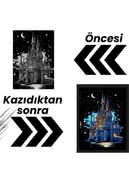 Scratch Art Kazıma Çizim Seti – 4 Adet | Kazıma Kağıdı A3 Hobi & Sanat Tablosu fiyatları