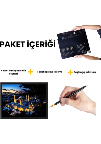 Scratch Art Kazıma Çizim Seti – 4 Adet | Kazıma Kağıdı A3 Hobi & Sanat Tablosu indirimleri
