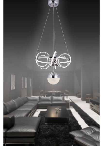 3 Işıklı Kumandalı LED Avize Dimmerli