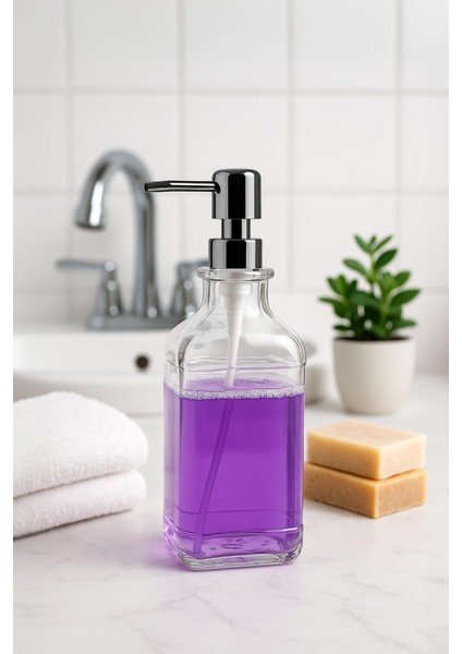 Cam Kare Sıvı Sabunluk 750 ml