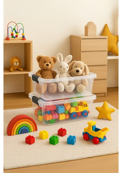 2’li Şeffaf Saklama Kutusu & Düzenleme Kutusu & Oyuncak Kutusu 34 Lt fiyatları