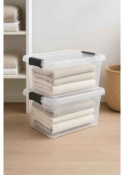 2’li Şeffaf Saklama Kutusu & Düzenleme Kutusu & Oyuncak Kutusu 34 Lt modelleri