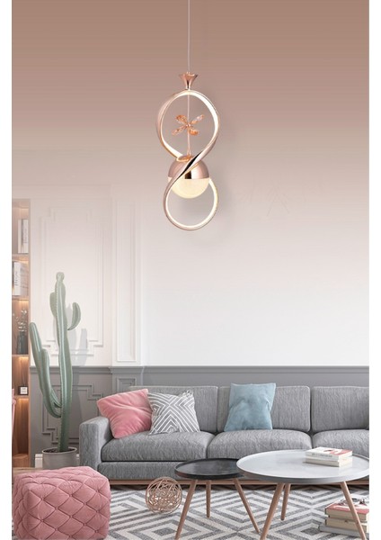 3 Işıklı Kumandalı LED Avize Dimmerli