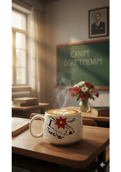 Öğretmenler Günü Teacher Double El Yapımı Seramik Kupa, Seramik Kupa, Hand Made fiyatları