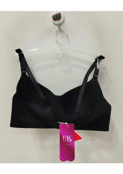 Kadn Desteksiz ve Balensiz Yumuşak Siyah Sütyen fiyatları