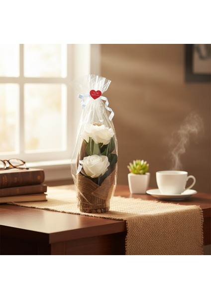 Kraponlu Çiçek Aranjmanı - Öğretmenler Günü Hediyesi modelleri