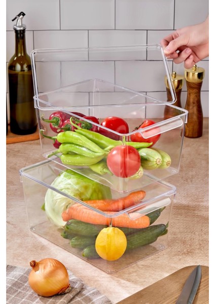 2 Li Kapaklı Buzdolabı Organizeri & Buzdolabı Düzenleyici 6 Lt modelleri