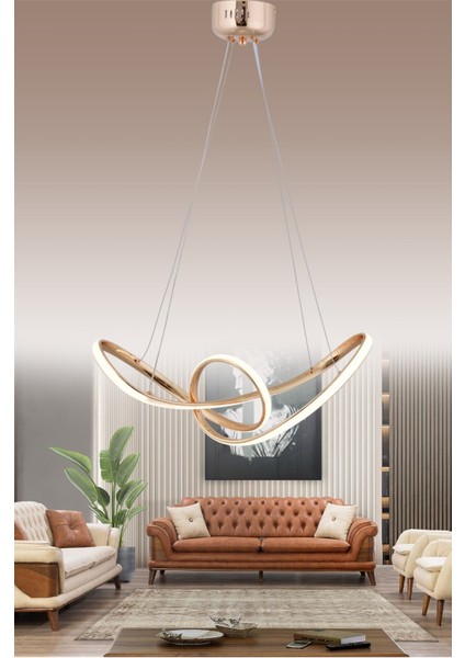 3 Işıklı Kumandalı LED Avize Dimmerli