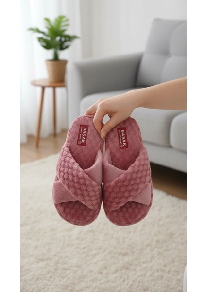 Burnu Açık Petek Desen Kadın Ev Terlik modelleri