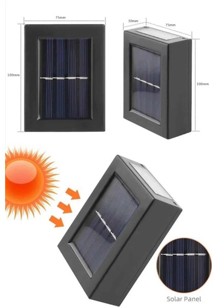 Bfs Solar Güneş Enerjili Çift Taraflı Duvar Lambası Çift Taraflı Duvar Lamba Güneş Enerjili fırsatları
