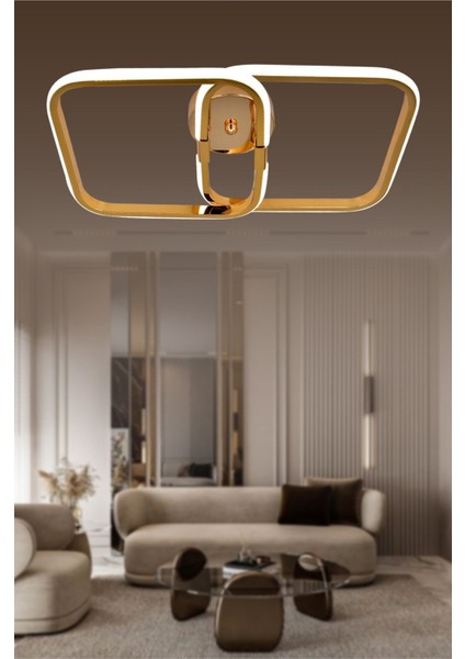 3 Işıklı Kumandalı LED Plafonyer Avize Dimmerli