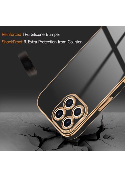 Xiaomi Mi 14T Pro Kılıf Kamera Korumalı Parlak Gold Kenarlı Altın Işlemeli Şeritli Yumuşak Silikon Bark Kapak modelleri