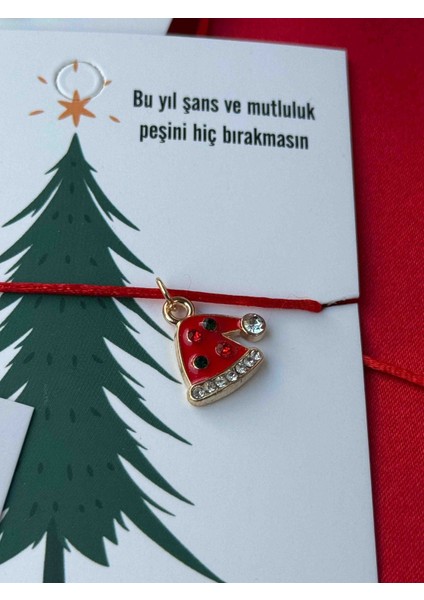 Yılbaşı Temalı Makrome Bileklik Şapka fiyatları