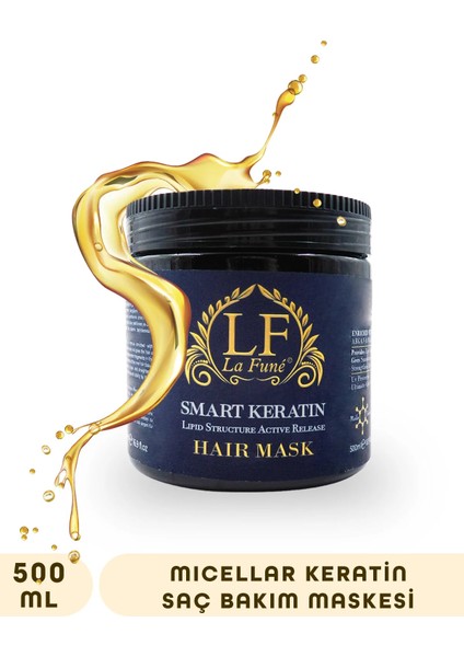 Smart Keratin Micellar Teknolojili Onarıcı Saç Bakım Kremi 500 ml