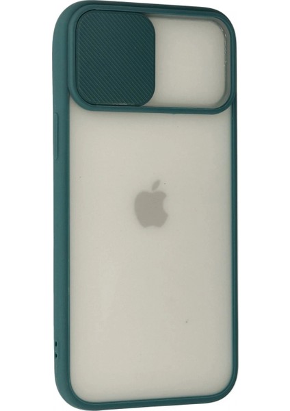 Ieg iPhone 12 Pro Max Kılıf Palm Buzlu Kamera Sürgülü Silikon - Yeşil modelleri