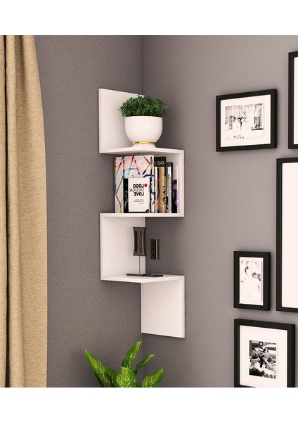 Duvar Rafı Leon Beyaz