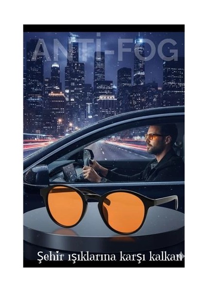 Bfs Parlama Önleyici Gece Sürüş Görüş Gözlüğü Sis Far Işık Önleyici Anti-Fog Gözlük