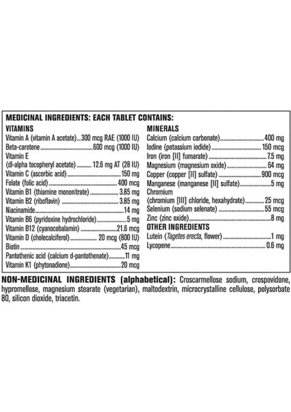 Women Femmes Multivitamin And Minerals fiyatları