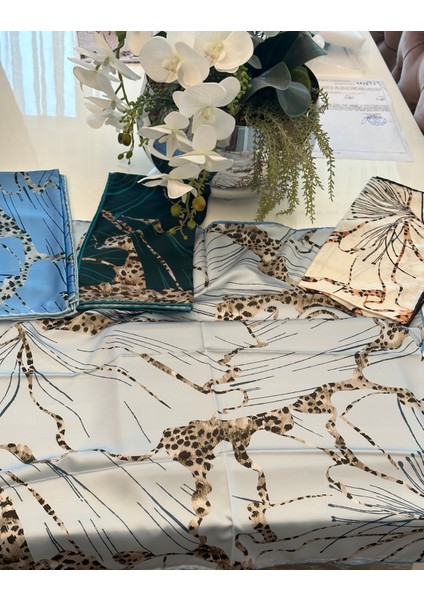Vizon Leopar Soft Pamuksu Kare Fular fiyatları
