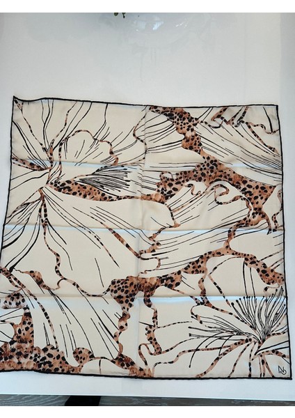 Vizon Leopar Soft Pamuksu Kare Fular modelleri