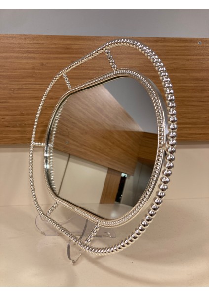 Tepsi Döküm Pirinç Oval Aynalı Gümüş 37X25 cm indirimleri